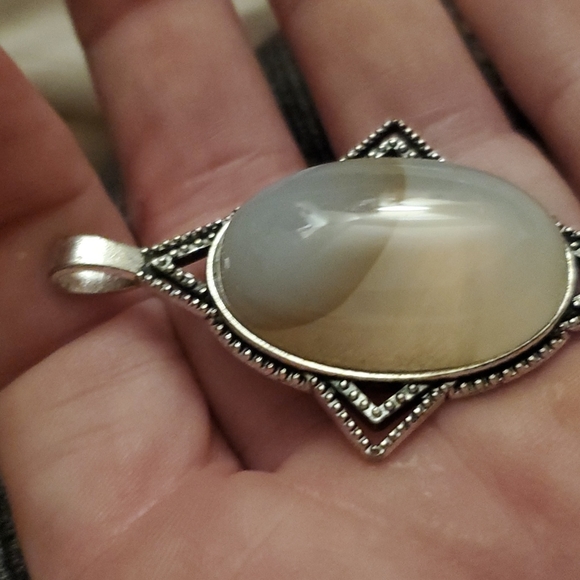 New Wrapped Natural Scenic Dendritic Agate Star Pendant. - Picture 6 of 6
